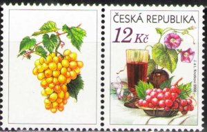 画像1: チェコ切手　2006年　ワイン　1種　タブ付き (1)