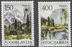 画像1: ユーゴスラビア切手　1987年　トリグラウ国立公園　2種 (1)