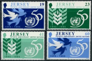 画像1: ジャージー島 切手　1995年　国連50周年　4種 (1)