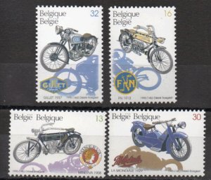 画像1: ベルギー切手 1995年　バイク　4種 (1)