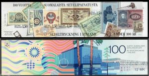 画像1: フィンランド切手 1985年 紙幣　【切手帳】 (1)