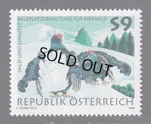 画像1: オーストリア切手　1998年　狩猟と環境　クロライチョウ　1種 (1)