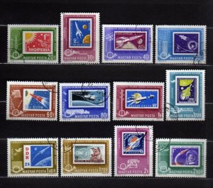 画像1: ハンガリー切手 1963年 宇宙 ロケット　12種　使用済み切手 (1)