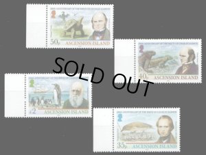 画像1: アセンション島切手　2009年　ダーウィン　ガラパゴスペンギン　4種 (1)