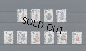 画像1: フランス切手　1982－83年　昆虫シリーズ　10種 (1)