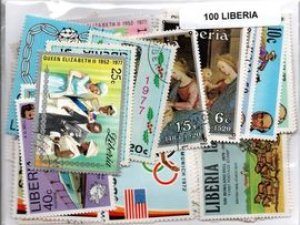 画像1: リベリア切手 セット  100 (1)