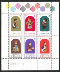 画像1: ジブラルタル切手　1975年　クリスマス　小型シート (1)