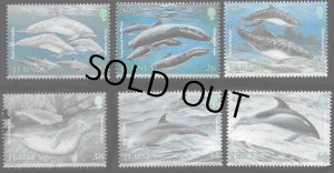 画像1: ジャージー島 切手 　2000年　世界環境デー　海洋哺乳類　クジラ　イルカ　海洋生物　4種 (1)