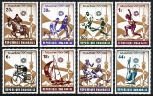 画像1: ルワンダ切手 1972年 　ミュンヘン オリンピック　8種 (1)