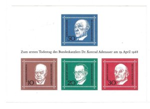 画像1: 西ドイツ切手　1968年　アデナウアー首相追悼 (1)