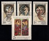 【売約】1852 外国切手 チェコスロバキア  1976年 美術 絵画 4種 70726f647563742f32303232303732