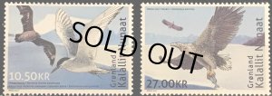 画像1: グリーンランド切手　2017年　極地の鳥　オジロワシ　2種 (1)