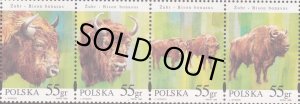 画像1: ポーランド切手　1996年 ヨーロッパバイソン　4種 (1)