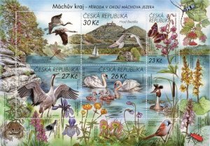 画像1: チェコ切手 2022年　自然保護　マチャ地方　鳥　小型シート (1)