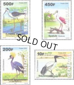 画像1: セネガル切手　2011年　セイタカシギ　鳥　6種 (1)