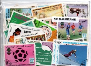 画像1: モーリタニア切手 セット　100 (1)