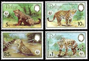 画像1: ベリーズ切手　1983年　WWF　ジャガー　動物　4種 (1)