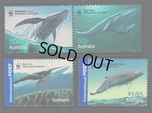 画像1: オーストラリア切手　2006年　WWF　クジラ　海洋生物　4種 (1)