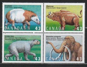 画像1: カナダ切手　1994年　先史時代　哺乳類　4種 (1)