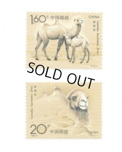 画像1: 中国切手　1993年　動物　野生のフタコブラクダ　2種 (1)