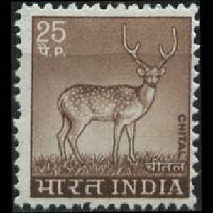 画像1: インド切手　1974年　アクシスジカ　動物　1種  (1)