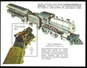 画像1: グレナダ切手 　1992年　鉄道　機関車　1種 (1)