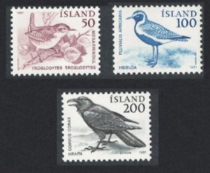 画像1: アイスランド切手　1981年　鳥　ミソサザイ　ヨーロッパムナグロ　3種 (1)