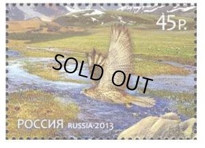 画像1: ロシア切手　2013年   鳥　ロシアの世界自然遺産  トゥヴァ共和国　1種　 (1)