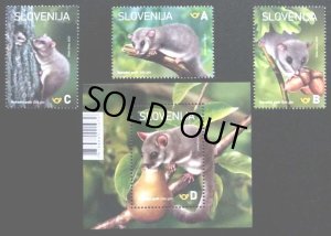 画像1: スロベニア切手　2023年　オオヤマネ　動物　 4種 (1)