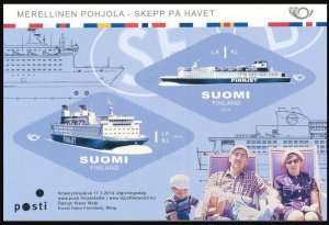 画像1: フィンランド切手 2014年　北欧諸国　船舶　2種　小型シート (1)