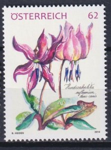画像1: オーストリア切手 　2014年　花　エリスロニウム・デンスカニス 　1種 (1)