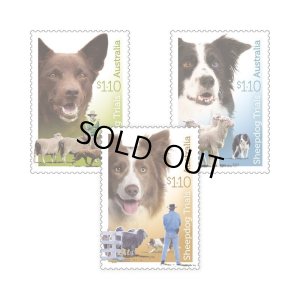 画像1: オーストラリア切手　2022年　犬　牧羊犬　ボーダー・コリー 　3種 (1)