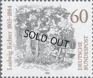 画像1: ドイツ切手 　1984年　挿絵　リヒター画家　1種 (1)