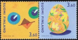 画像1: フィンランド切手  2001年  イースター　鳥　2種 (1)