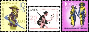 画像1: 東ドイツDDR 切手　1966-68年　無敵　支援　ベトナム　3種 (1)