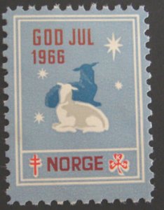 画像1: ノルウェー 　1966年　クリスマスシール (1)