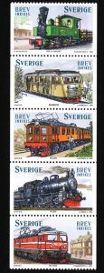 画像1: スウェーデン切手　2006年　鉄道　5種 (1)