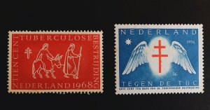 画像1: オランダ クリスマスシール　1956年　1968年 (1)