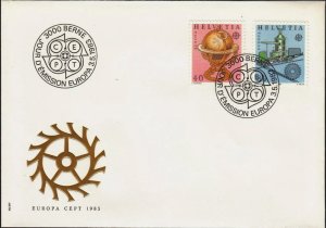 画像5: スイス切手 　1982-83年　社会福祉　特殊切手　FDC　特別4枚セット 【切手と記念印スタンプが付いた記念封筒】 (5)