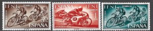 画像1: イフニ切手　1958年　サイクリング　子供たちへの支援　3種 (1)