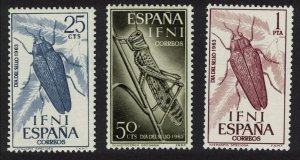画像1: イフニ切手　1963年　昆虫　3種 (1)