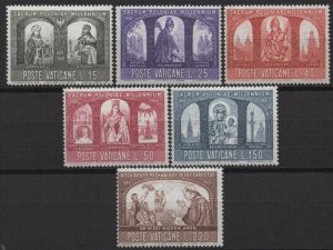 画像1: バチカン切手　1966年ミレニアル世代のカトリック教徒　ポーランド 6種 (1)