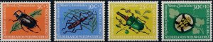 画像1: オランダ領ニューギニア切手　1961年　昆虫　社会福祉のための追加税　4種 (1)