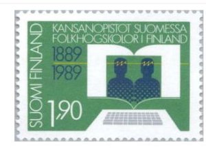 画像1: フィンランド切手　1989年 　フィンランドの民俗高校創立 100 周年　1種 (1)
