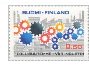 画像1: フィンランド切手 1971年　フィンランドの産業　1種 (1)