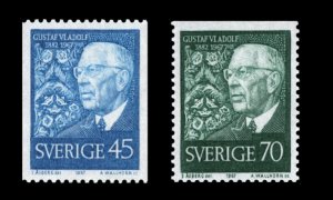 画像1: スウェーデン切手 1967年　グスタフ6世生誕85年　2種 (1)