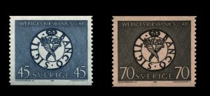 画像1: スウェーデン切手 1968年　国立銀行300年　2種 (1)