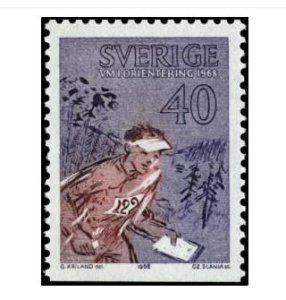 画像1: スウェーデン 1968年世界オリエンテーリング選手権大会　切手 (1)