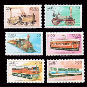 画像1: キューバ切手 1988年　鉄道　機関車  6種 (1)