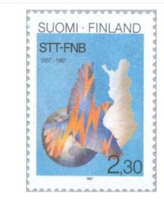 画像1: フィンランド切手　1987年　フィンランド通信社（STT-FNB）創立100周年　1種 (1)